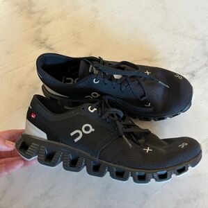 On Cloud X Running Black Athletic Shoes